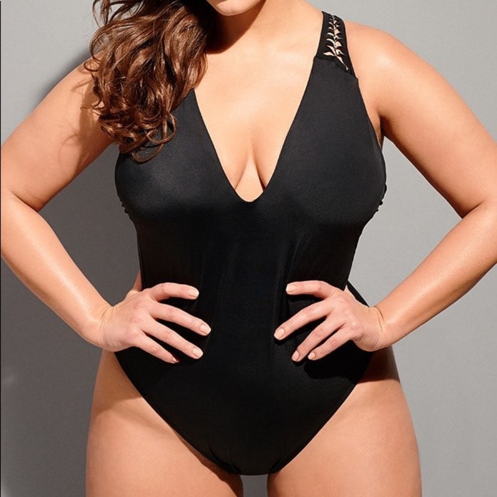 Ashley Graham X S4A NWOT Cats Meow One-Piece, 4